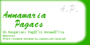 annamaria pagacs business card